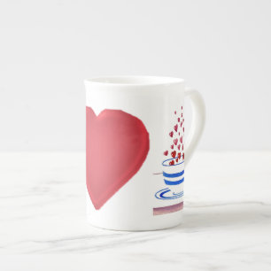 Cup of tea on bone china.