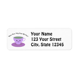 Cup of Tea Return Address Label
