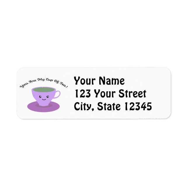 Cup of Tea Return Address Label (Front)