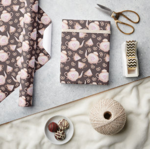 Cup of tea Valentine's Day Wrapping Paper