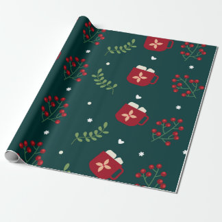 Cup pattern for Christmas Wrapping Paper
