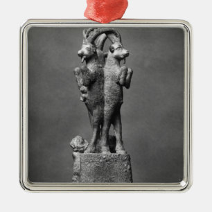 Cup stand made up of three ibexes metal ornament