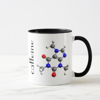 Cup with caffein molecule