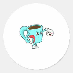 Cup with Coffee.PNG Classic Round Sticker