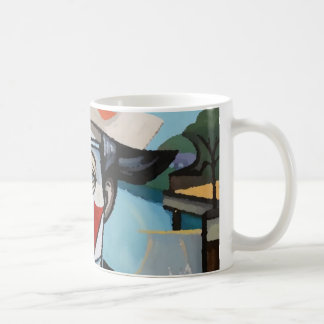Cup with Cubist Male portrait of Artist, Thinker
