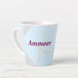 Cup with shaep print name on mugs Latte Mug