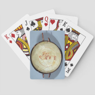 Cup without foot, standing Muse playing the lyre, Cards