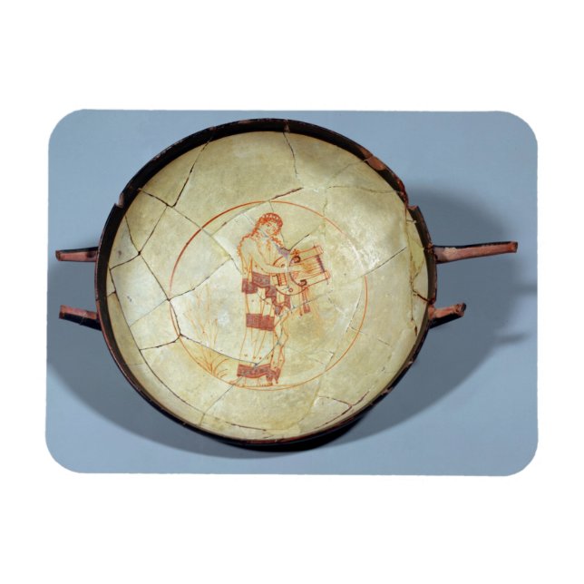 Cup without foot, standing Muse playing the lyre, Magnet (Horizontal)