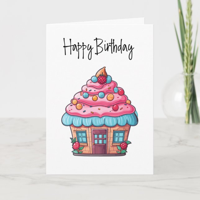 Cupacke House Client Happy Birthday Card (Front)