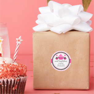 Cupcake and Cake Pops Bakery Box Seals