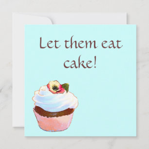 Cupcake and Chair Vintage Style Design Invitations