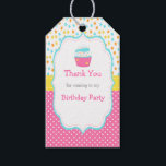 Cupcake and Sprinkles Gift Tag<br><div class="desc">This Cupcake and Sprinkles Thank You Gift Tag would look perfect on the matching Favour Bag available with other matching items in my store (Set 19). The words can be changed to suit your own requirements and on one side it states 'Thank You for coming to my Birthday Party' and...</div>