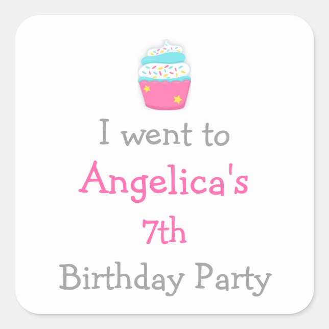 Cupcake and Sprinkles 'I went to' Stickers (Front)