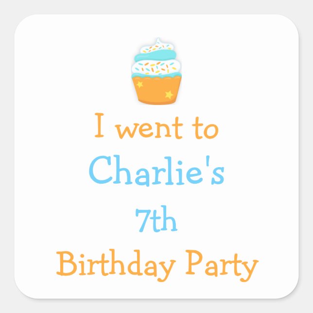 Cupcake and Sprinkles 'I went to' Stickers (Front)