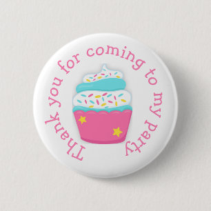 Cupcake and Sprinkles 'thank you for coming' 6 Cm Round Badge