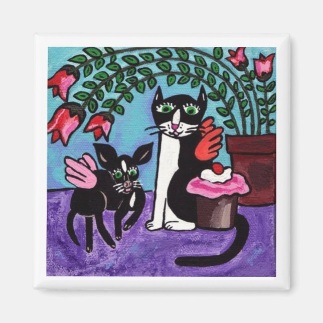 Cupcake Angel Friends Magnet (Front)