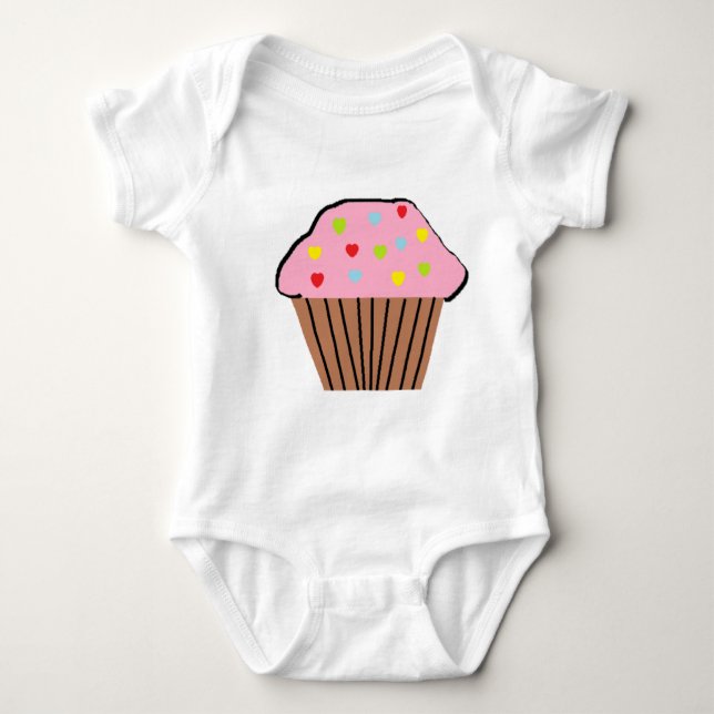 Cupcake baby outfit bodysuit (Front)