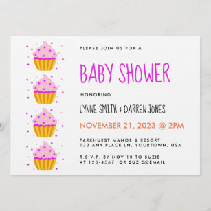 Cupcake Baby Shower Invitation