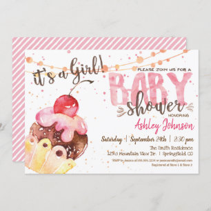 Cupcake Baby Shower invitation, it's a girl Invitation