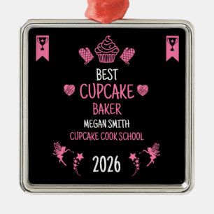 Cupcake Baker Award Metal Ornament