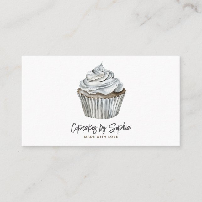 Cupcake Baker Bakery Chef Catering  Business Card (Front)