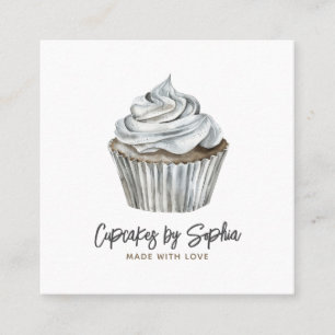Cupcake Baker Bakery Chef Catering  Square Business Card