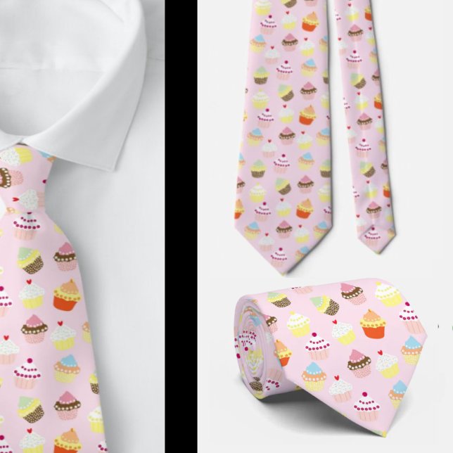 Cupcake Baker Bakery Gag Gift Funny Neck Tie (Creator Uploaded)