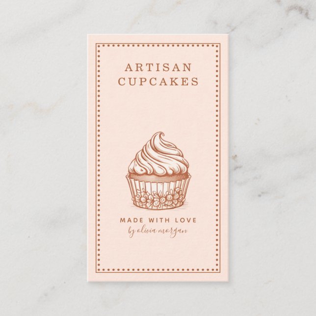 Cupcake Baker Bakery Pastry Chef Business Card (Front)