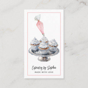 Cupcake Baker Bakery Pastry Chef Catering  Business Card