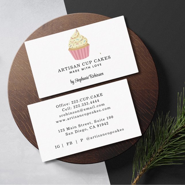 Cupcake Baker Pastry Chef Catering Business Card (Creator Uploaded)