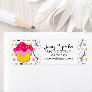 Cupcake Baker Return Address Label