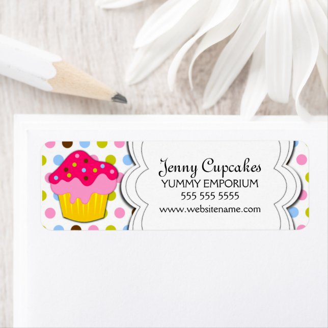 Cupcake Baker Return Address Label (Insitu)