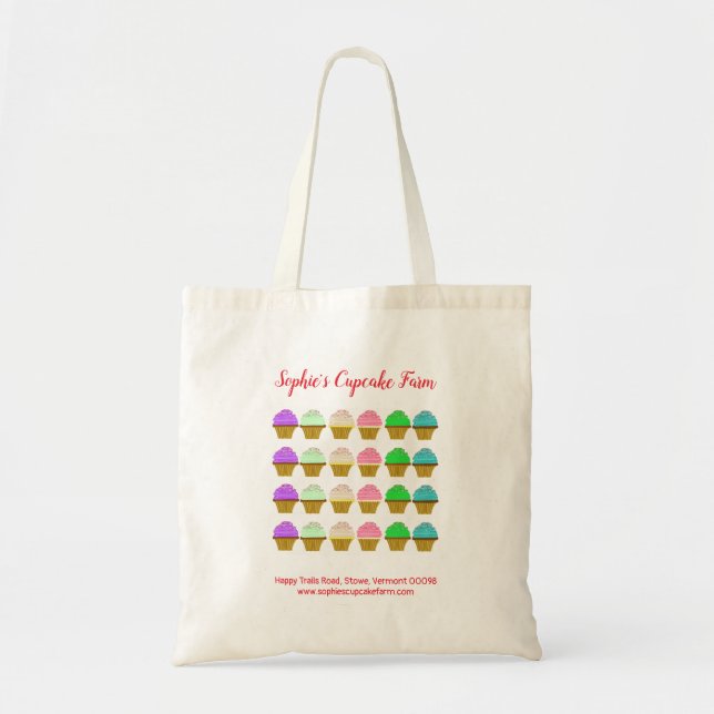 Cupcake Bakery Business Baker Personalised Tote Bag (Front)