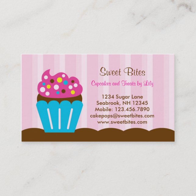 Cupcake Bakery Business Card (Front)