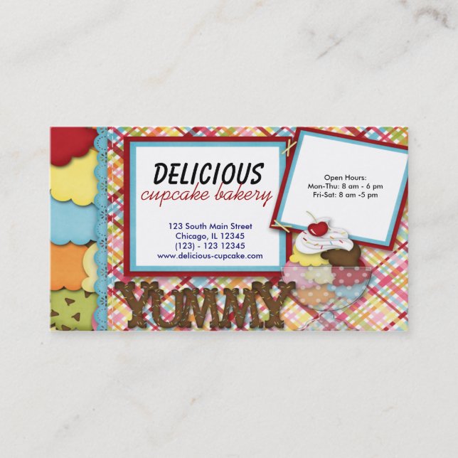 Cupcake Bakery Business Card (Front)