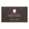 Cupcake Bakery Business Card Brown Label Sticker