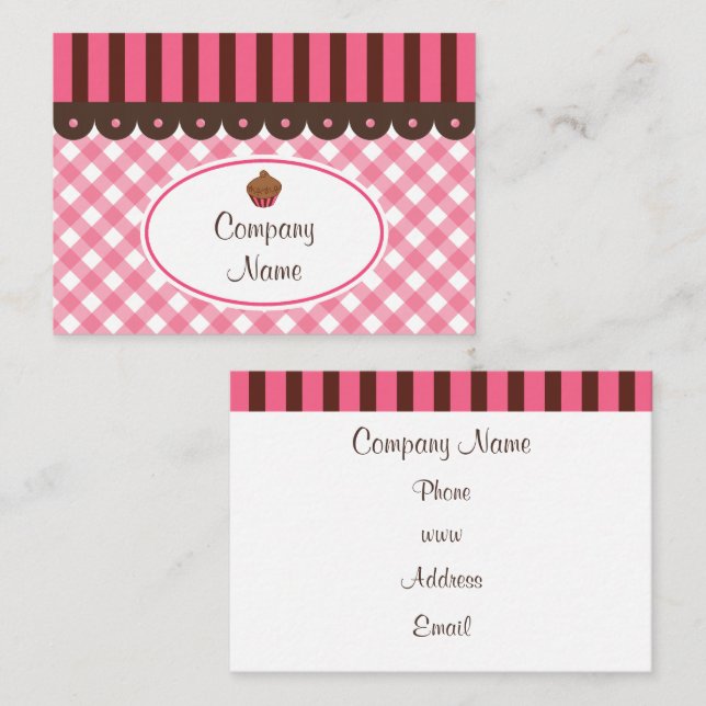 Cupcake Bakery Business Cards (Front/Back)