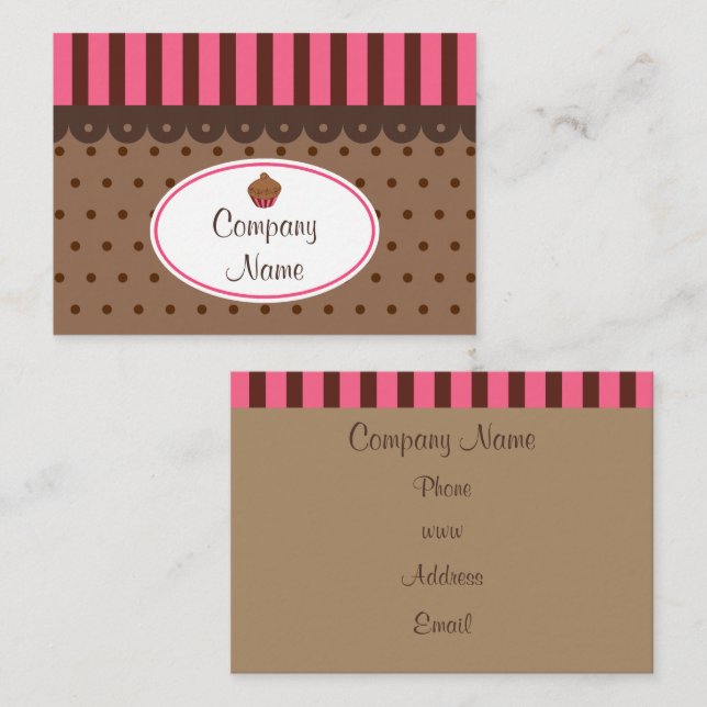 Cupcake Bakery Business Cards (Front/Back)