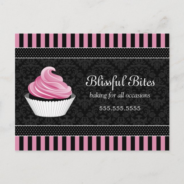 Cupcake Bakery Business Promotional Postcard (Front)
