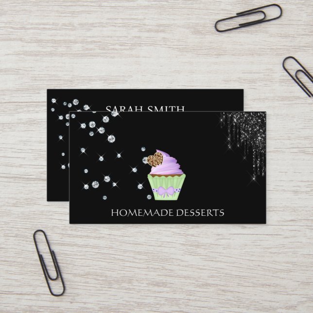 Cupcake  Bakery Chef,cute Business Card (Front/Back In Situ)