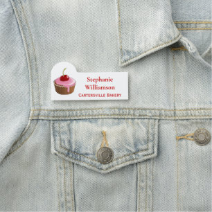 Cupcake Bakery Employee Name Store or Trade Show Tag