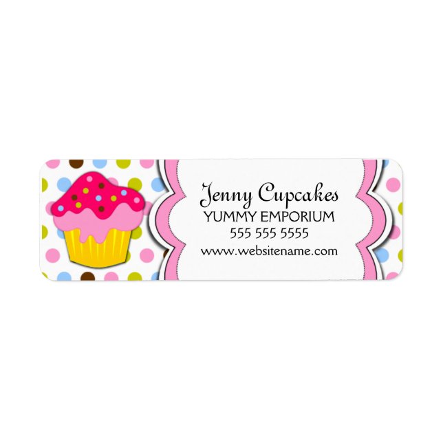 Cupcake Bakery Labels (Front)