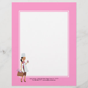 Cupcake Bakery Letterhead African American #1