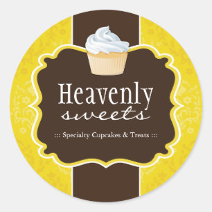 Cupcake Bakery Packaging Stickers