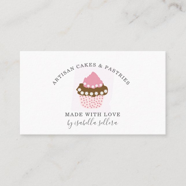 Cupcake Bakery Pastry Chef  Business Card (Front)