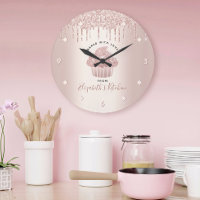 Cupcake Bakery Pastry Chef Rose Gold Glitter Drips