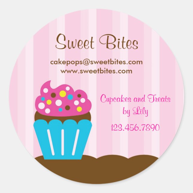 Cupcake Bakery Sticker (Front)