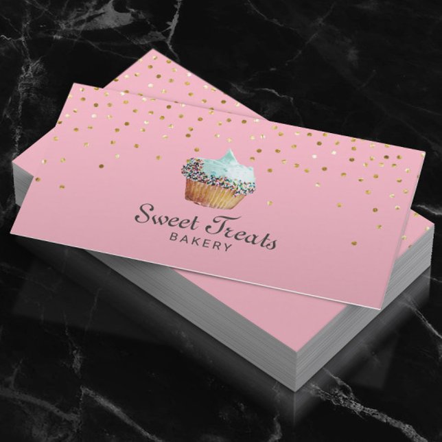 Cupcake Bakery Sweet Treats Business Card (Creator Uploaded)
