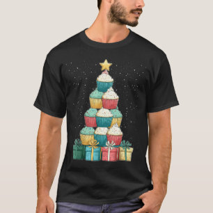 Cupcake Baking Baker Christmas Tree Xmas T-Shirt