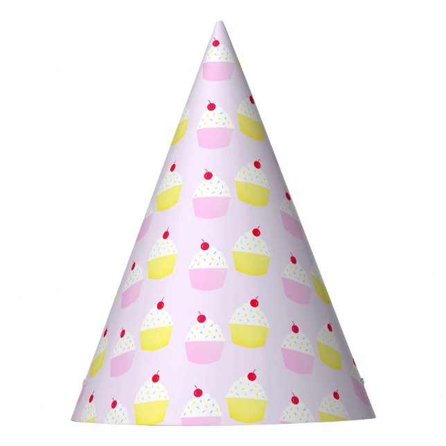 Cupcake Baking Birthday Party Hat (Front)
